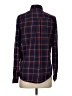 Express Plaid Burgundy Long Sleeve Button-Down Shirt Size XS - photo 2