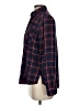 Express Plaid Burgundy Long Sleeve Button-Down Shirt Size XS - photo 5