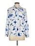 Sinsay Print Blue Long Sleeve Blouse Size L - photo 1