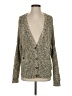 Allison Joy 100% Cotton Tweed Green Cardigan Size S - photo 1