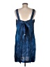 DKNY 100% Polyester Graphic Blue Cocktail Dress Size 8 - photo 2