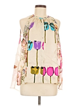 Burning Torch Sleeveless Silk Top