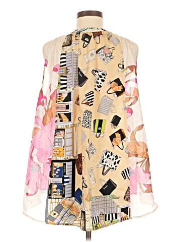 Burning Torch Sleeveless Silk Top (view 2)