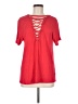 Express Red Short Sleeve Top Size M - photo 1