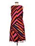 CAbi 100% Polyester Stripes Orange Casual Dress Size L - photo 2