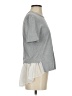 Banana Republic 100% Cotton Gray Short Sleeve Top Size S - photo 4