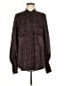 Equipment 100% Polyester Paisley Burgundy Long Sleeve Blouse Size M - photo 1