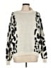 Bibi 100% Nylon Animal Print Ivory Pullover Sweater Size L - photo 1