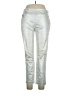 Lisette Metallic Silver Casual Pants Size 14 - photo 1