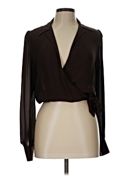 Max Studio Long Sleeve Silk Top