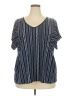 Assorted Brands Blue Short Sleeve Blouse Size 3X - photo 1