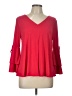 Cupio Red 3/4 Sleeve Blouse Size L - photo 1