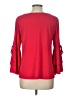 Cupio Red 3/4 Sleeve Blouse Size L - photo 2