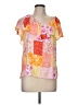 Andree by UNIT 100% Rayon Color Block Pink Short Sleeve Blouse Size M - photo 1