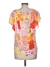Andree by UNIT 100% Rayon Color Block Pink Short Sleeve Blouse Size M - photo 2