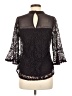 Lily White Black 3/4 Sleeve Blouse Size M - photo 2