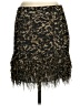 Ann Taylor 100% Polyester Camo Black Casual Skirt Size 8 - photo 2