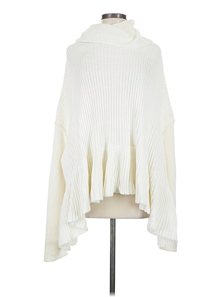 Pre-owned Free People Poncho In Ivory