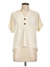 Shein Ivory Short Sleeve Henley Size L - photo 1