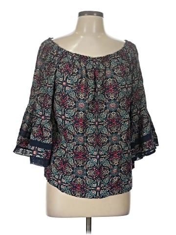 Solitaire 3/4 Sleeve Blouse (view 1)