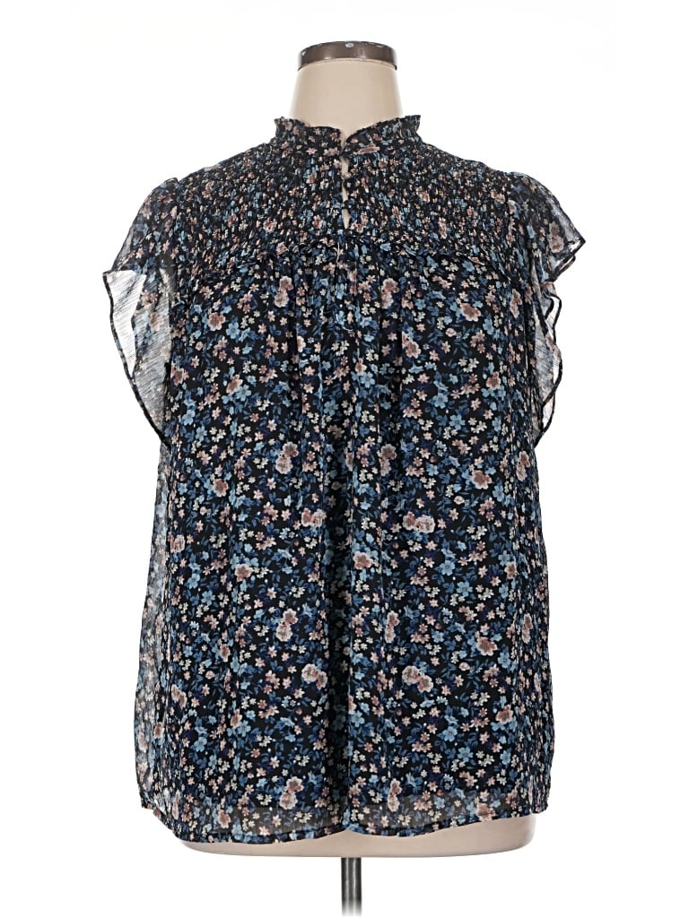 Pre-owned Tamara H. Sleeveless Blouse In Blue