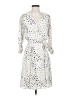 Habitual 100% Polyester Polka Dots Ivory Casual Dress Size XS (0) - photo 1