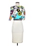 Versace 100% Silk Graphic Ivory Cocktail Dress Size EU (IT) 38 / US 2 - photo 1