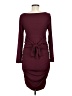Shein Solid Burgundy Cocktail Dress Size 6 - photo 2