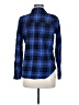 SO 100% Cotton Plaid Blue Long Sleeve Button-Down Shirt Size M - photo 2