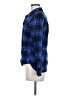 SO 100% Cotton Plaid Blue Long Sleeve Button-Down Shirt Size M - photo 5