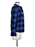 SO 100% Cotton Plaid Blue Long Sleeve Button-Down Shirt Size M - photo 4