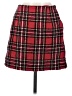 Shein 100% Polyester Plaid Red Casual Skirt Size 4 - photo 1