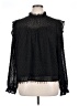 MNG 100% Polyester Black Long Sleeve Blouse Size 16 - photo 1