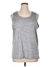 Real Essentials Gray Sleeveless T-Shirt Size 1X - photo 1