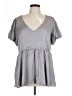 Torrid Gray Short Sleeve Blouse Size Lg Plus (0) - photo 1