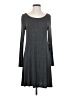 Popyoung Solid Gray Casual Dress Size S - photo 1
