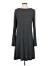 Popyoung Solid Gray Casual Dress Size S - photo 2