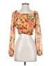 Bar III 100% Polyester Orange 3/4 Sleeve Blouse Size XS - photo 1