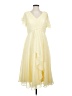 Unbranded 100% Polyester Yellow Cocktail Dress Size 8 - photo 1