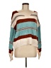 Shein 100% Acrylic Color Block Teal Pullover Sweater Size 6 - photo 1