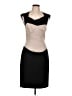 Black Halo 100% Polyester Color Block Tan Cocktail Dress Size 10 - photo 1