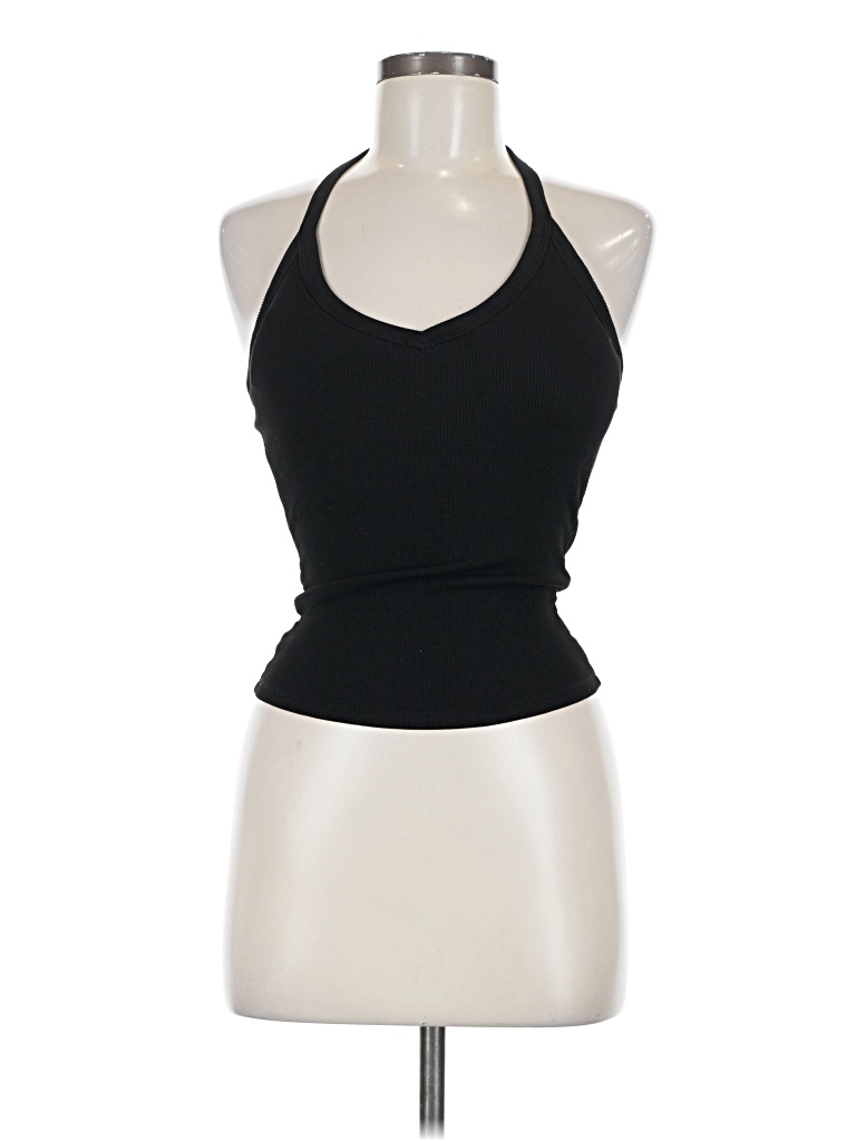 Pre-owned Assorted Brands Tank Top Black Halter Neckline Tops