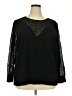 ELOQUII 100% Polyester Black Long Sleeve Blouse Size 18 - photo 1
