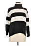 University Club Collection Stripes Gray Turtleneck Sweater Size M - photo 1