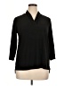 Anne Klein Black 3/4 Sleeve Top Size 0X - photo 1