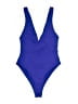 Zara Solid Blue One Piece Swimsuit Size S - photo 1