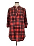Egy California Plaid Red 3/4 Sleeve Button-Down Shirt Size XL - photo 1