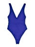 Zara Solid Blue One Piece Swimsuit Size S - photo 2