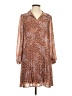 Nine West 100% Polyester Animal Print Brown Casual Dress Size XS - photo 1