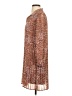 Nine West 100% Polyester Animal Print Brown Casual Dress Size XS - photo 5